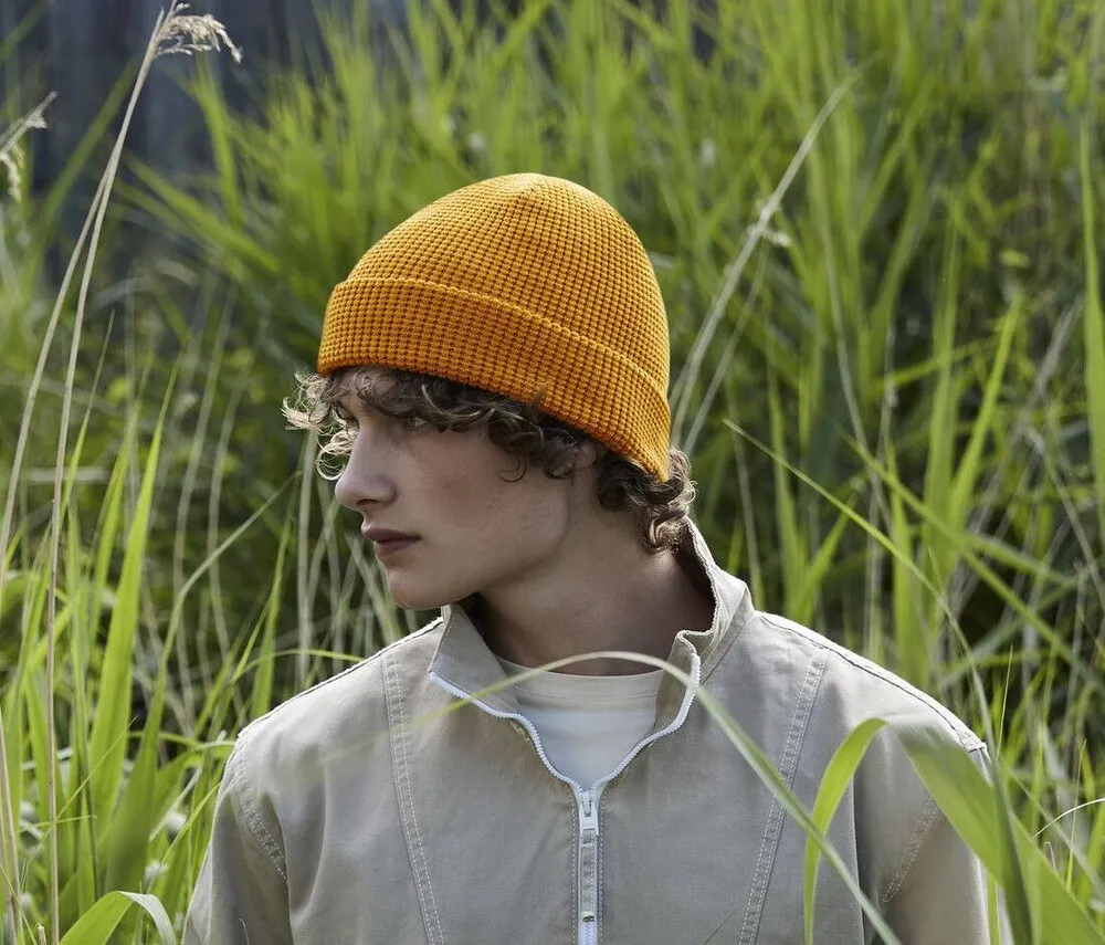 Beechfield BF052N - ORGANIC COTTON WAFFLE BEANIE - Graphite Grey