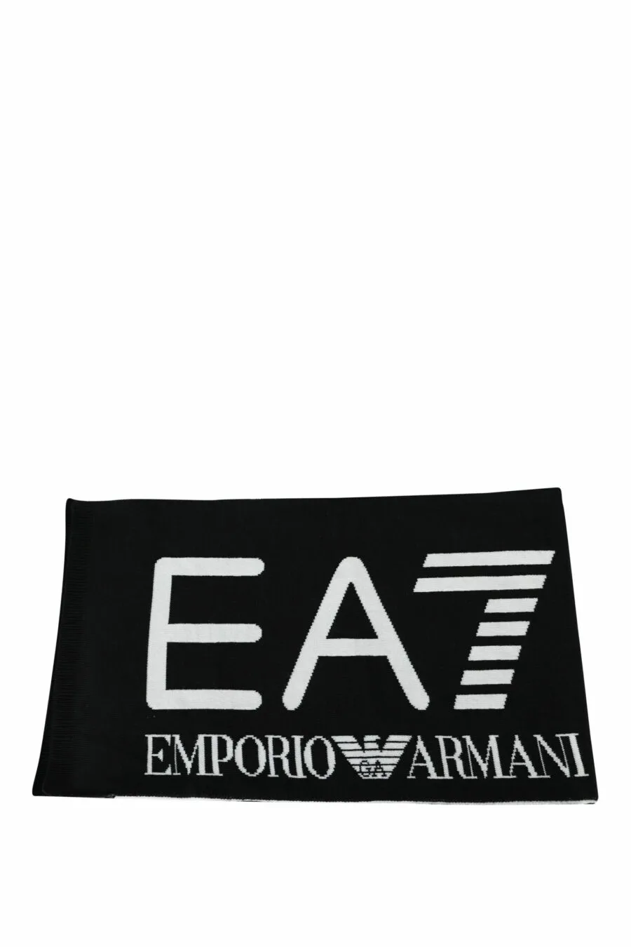 Bufanda negra con logo vertical 