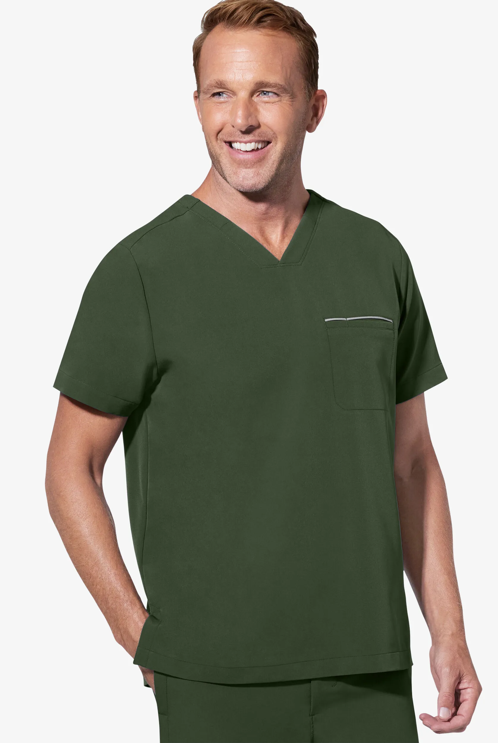 Camisa médica Healing Hands 360 Spencer STRETCH con cuello en V y 1 bolsillo para hombres