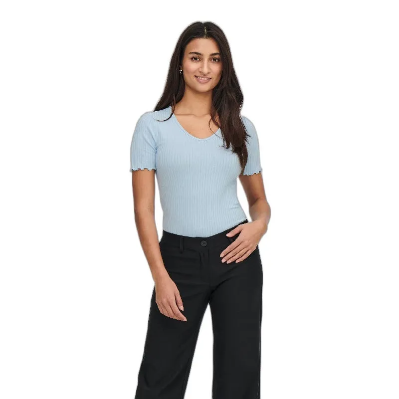  Camisetas manga corta Jdy Jdyfransiska S S V-Neck Rib Top Jrs
