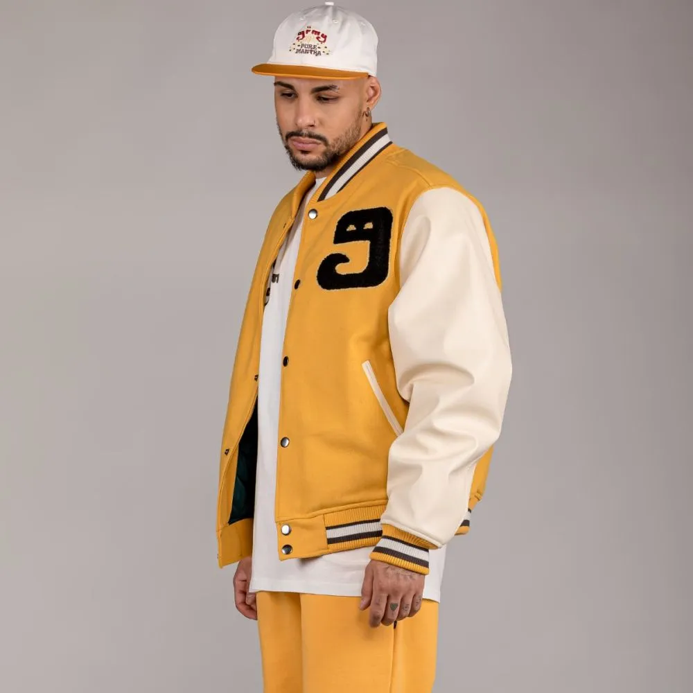Chaqueta de Baseball Grimey "LUST MANTRA" - Yellow | Fall 22