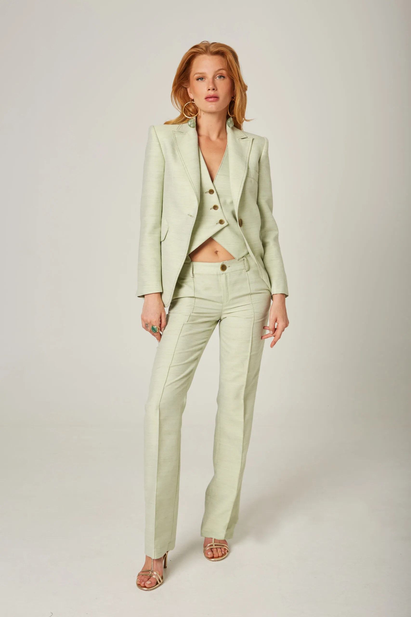 Masavi pantalon lino beige