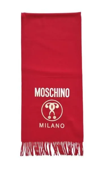 MOSCHINO bufanda unisex de lana merino 30664 rojo 37 x 180