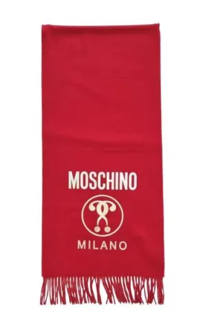 MOSCHINO bufanda unisex de lana merino 30664 rojo 37 x 180