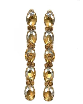 PENDIENTES DORADOS DE FIESTA LARGO XXL MUY FAVORECEDOR