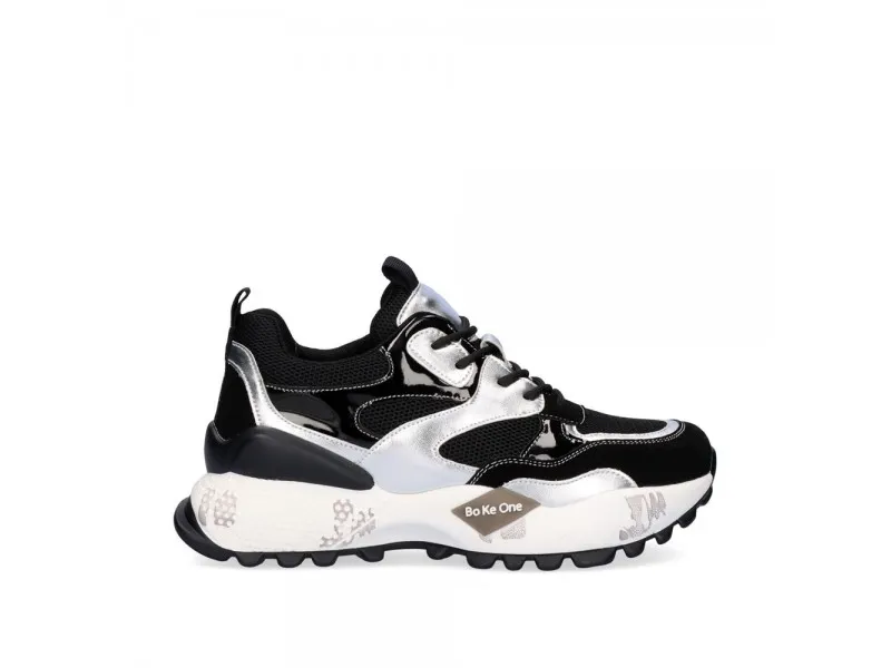 SNEAKERS CON SUELA DE VOLUMEN D190608-10 EXE EN COLOR NEGRO O VERDE