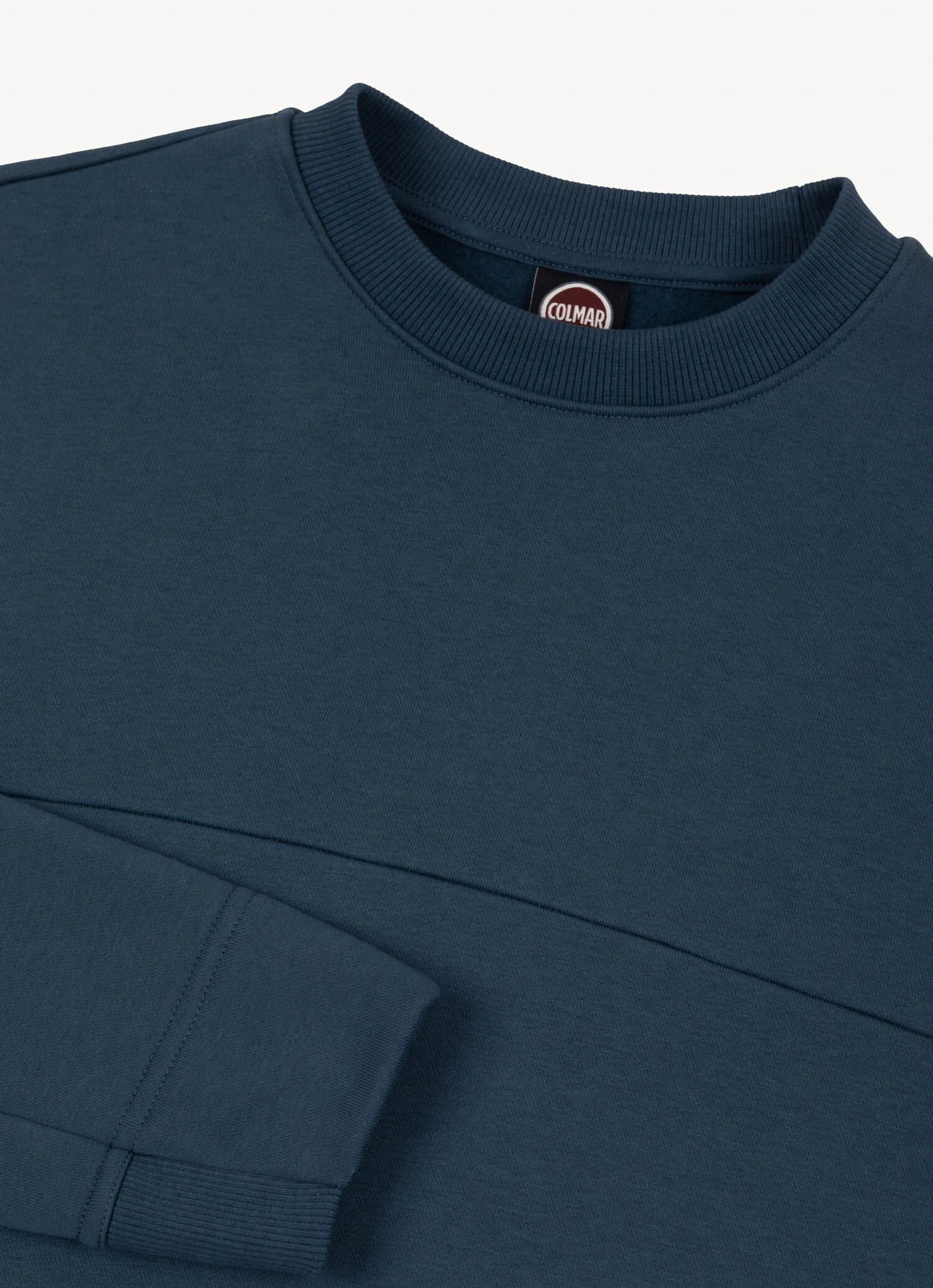 Sudadera de algodón con cuello redondo