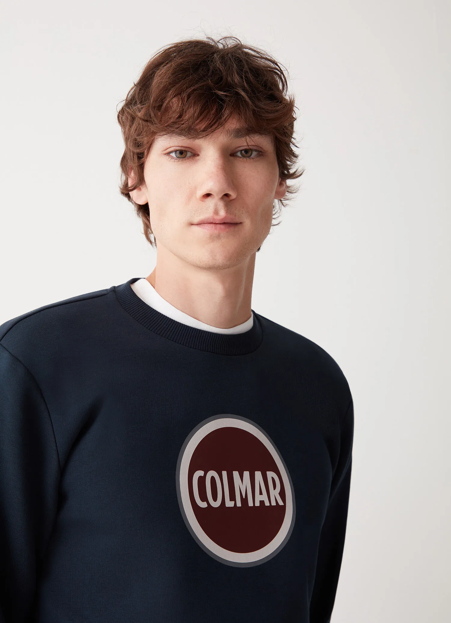 Sudadera de cuello redondo con logotipo estampado