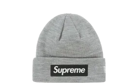 Supreme New Era Box Logo Beanie (FW22) Heather Grey