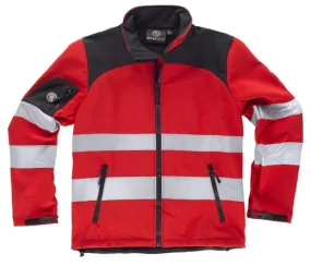 Workshell con cintas reflectantes Rojo / Negro